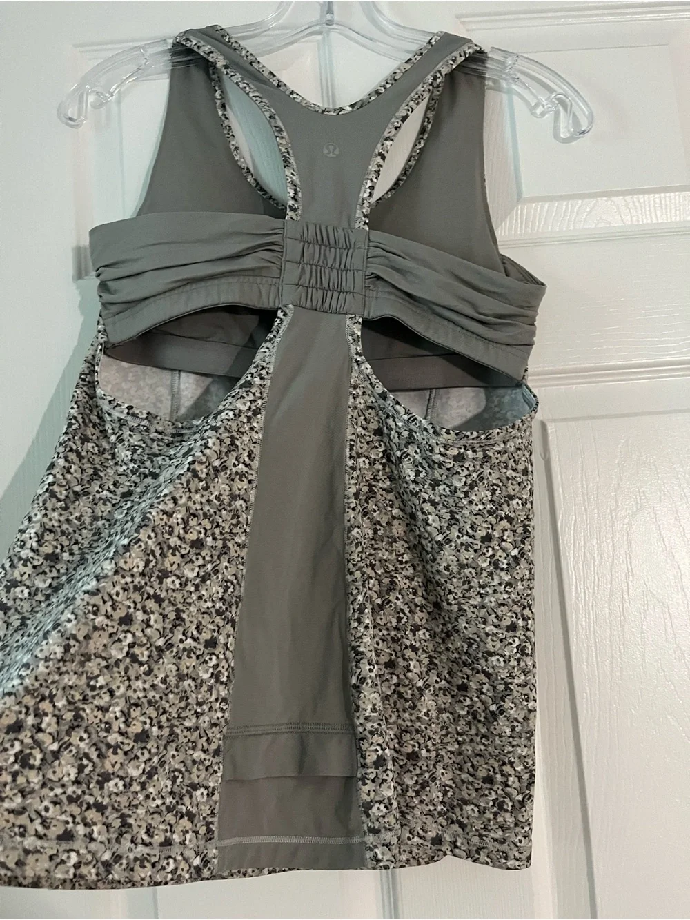 lululemon athletica Gray Floral Racerback Tank
